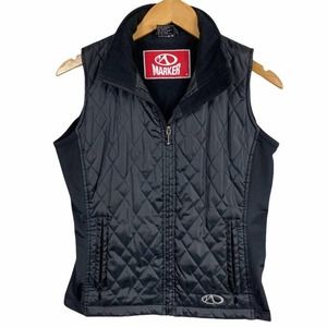 Markers Women's Black Quilted Padded Vest- Medium